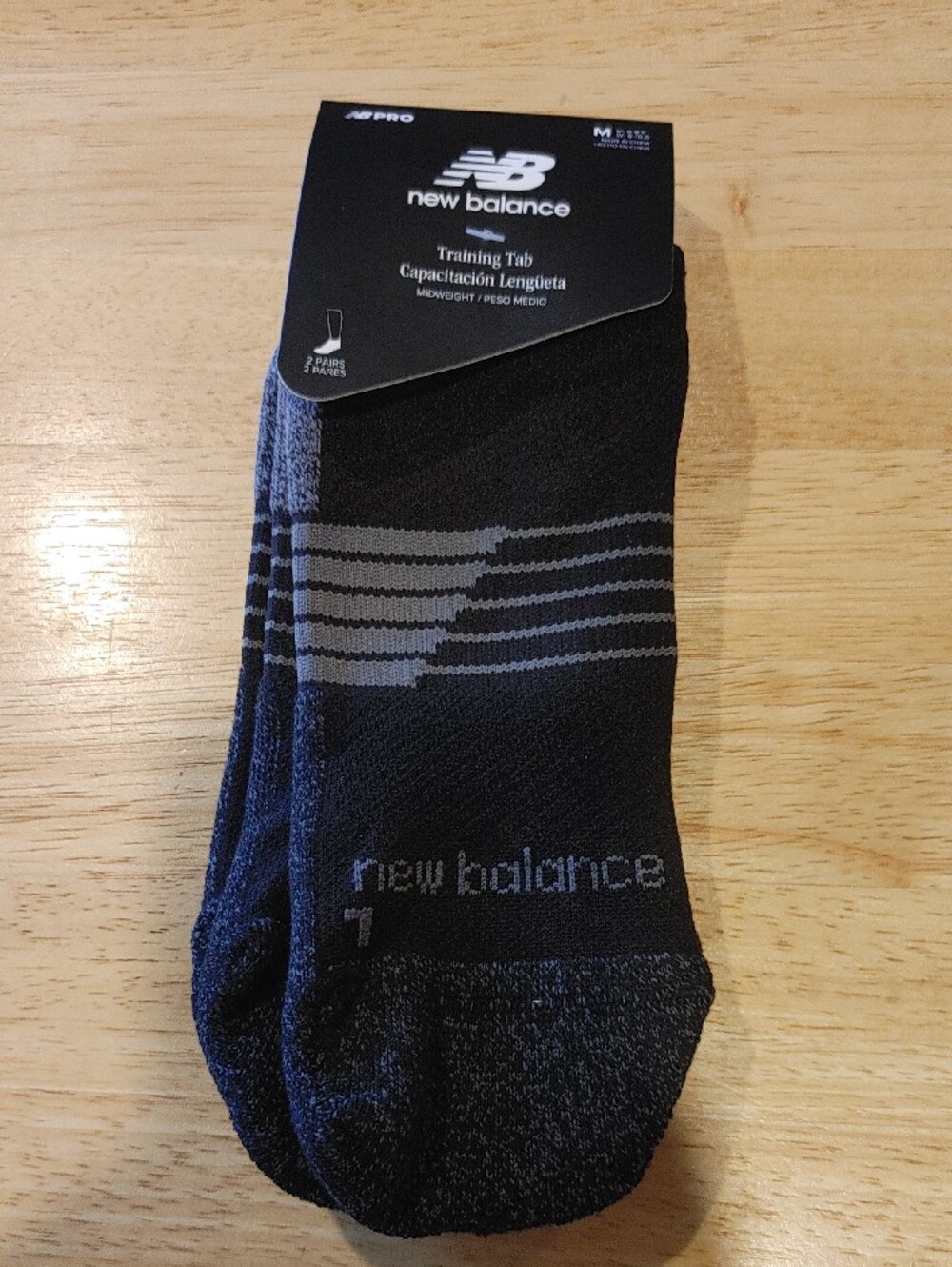 New Balance Men's No-Show Athletic Socks - Black & Gray
